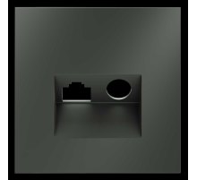 Накладка для розетки TV+RJ45 кат. 6, S70 (титан) Voltum VLS002706