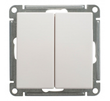 Переключатель двухклавишный проходной Systeme Electric W59 10A 250V белый VS610-256-1-86
