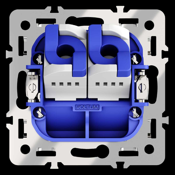 Механизм розетки компьютерной двойной RJ45+RJ45 кат.6, S70 Voltum VLS0602M