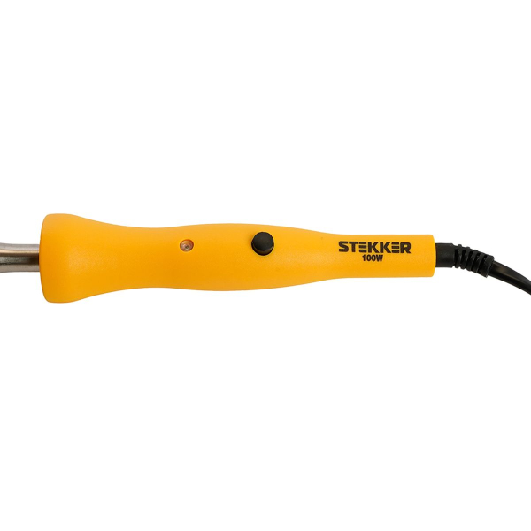 Паяльник 100W с кнопкой вкл., нихромовый нагреватель, долговечное жало, 230В PLE201- 100 49803