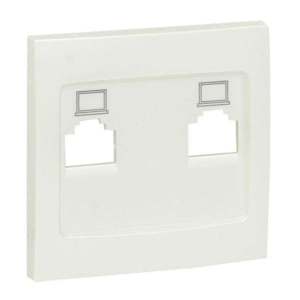 Валенсия лицевая панель розетки RJ-45 2-местная жемчуг EKF PROxima ESK02-L-035-50 Валенсия лицевая панель розетки RJ-45 2-местная жемчуг EKF PROxima ESK02-L-035-50