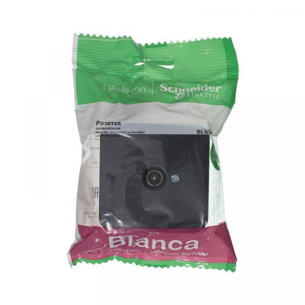 ТВ-розетка Systeme Electric Blanca антрацит BLNTA000016 ТВ-розетка Systeme Electric Blanca антрацит BLNTA000016