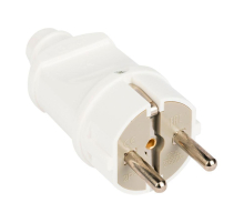 Вилка прямая с/з бел. 16А 250В EKF PROxima AVP16-10