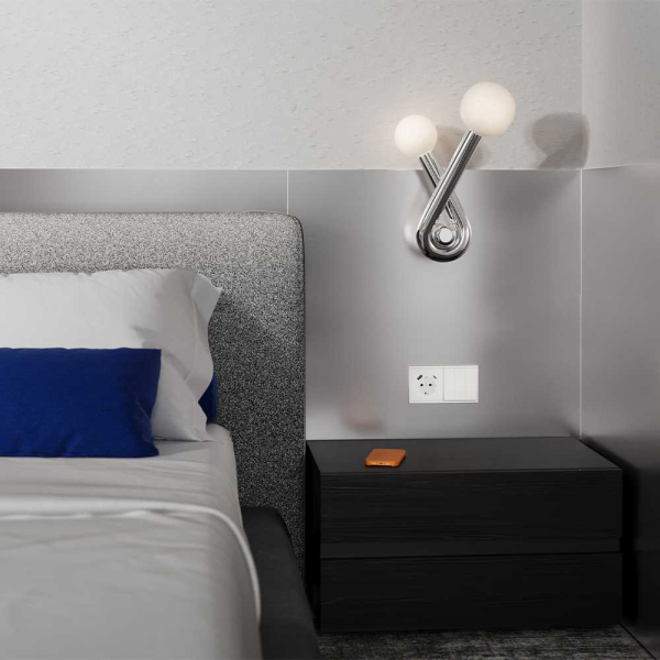 Накладка для розетки с заземлением и защитными шторками, с USB A+C, S70 (хлопок) Voltum VLS001013