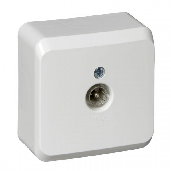 ТВ-розетка Systeme Electric Этюд белая TVA-002B ТВ-розетка Systeme Electric Этюд белая TVA-002B