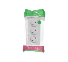 Розетка тройная 2К Systeme Electric Blanca 16A 250V белая BLNRA000311