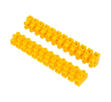 Клеммная винтовая колодка KВ-14 6-14, ток 20 A, полипропилен желтый REXANT (10 шт./уп.) 07-5014-3