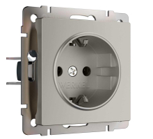 Розетка с заземлением (дымчатый) W1271004/ a069462