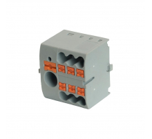 LD580 PTFIX 6-06/25 Зажим блочный PT распред. на 6 точ,сеч 2,5 мм2,690V,41А, интегр.1 точка,серый