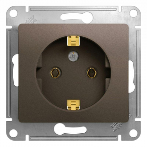 Розетка 2К+З Systeme Electric Glossa 16A 250V шоколад GSL000843