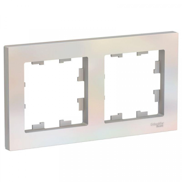Рамка 2-постовая Systeme Electric AtlasDesign жемчужная ATN000402 Рамка 2-постовая Systeme Electric AtlasDesign жемчужная ATN000402