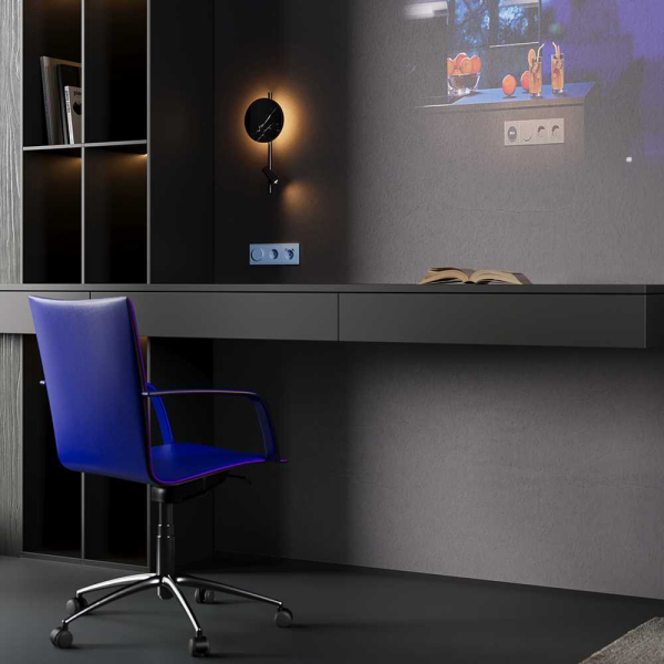 Накладка для светорегулятора поворотно-нажимного, S70 (деним) Voltum VLS002015