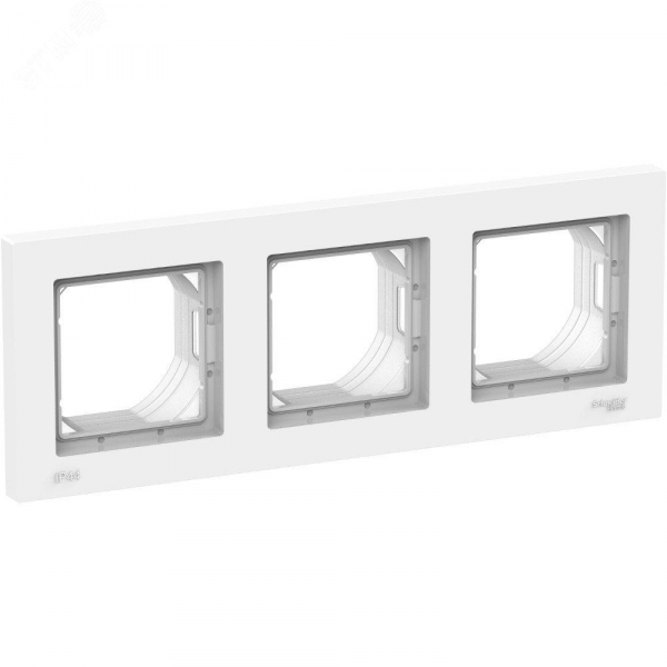 Рамка 3-постовая Systeme Electric AtlasDesign Aqua белая ATN440103 Рамка 3-постовая Systeme Electric AtlasDesign Aqua белая ATN440103