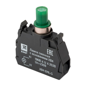 Лампа сменная c основанием XB4 зеленая 230В EKF PROxima XB4-EML-G