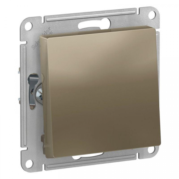 Переключатель одноклавишный Systeme Electric AtlasDesign 10A 250V шампань ATN000561 Переключатель одноклавишный Systeme Electric AtlasDesign 10A 250V шампань ATN000561