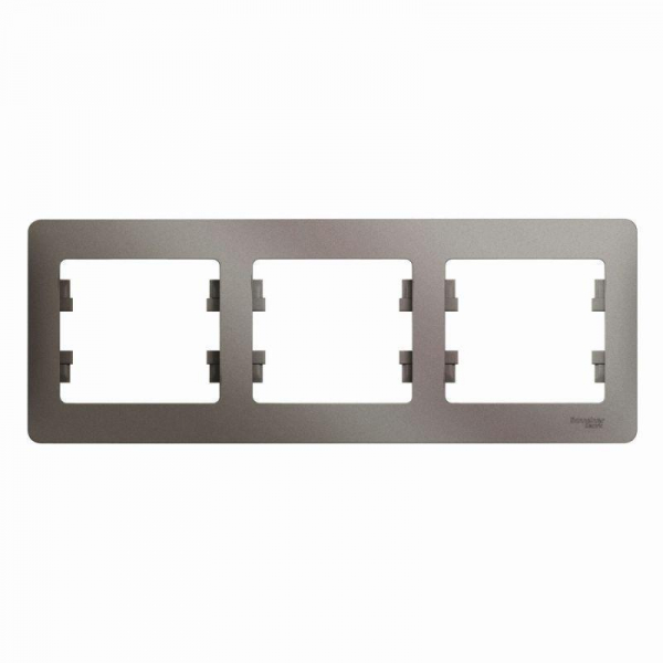 Рамка 3-постовая Systeme Electric Glossa платина GSL001203 Рамка 3-постовая Systeme Electric Glossa платина GSL001203