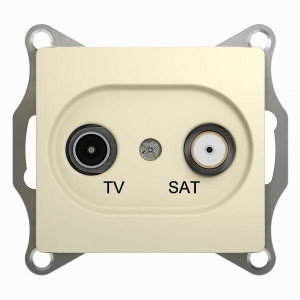 ТВ-розетка оконечная TV/SAT Systeme Electric Glossa бежевая GSL000297