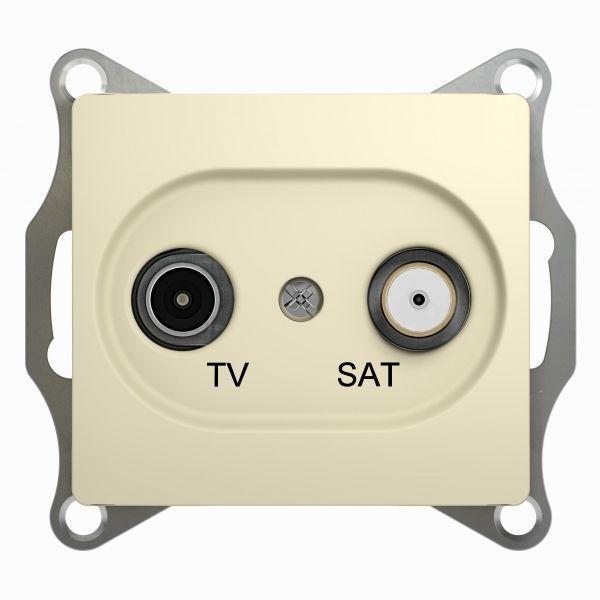 ТВ-розетка оконечная TV/SAT Systeme Electric Glossa бежевая GSL000297 ТВ-розетка оконечная TV/SAT Systeme Electric Glossa бежевая GSL000297