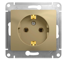 Розетка 2К+З Systeme Electric Glossa 16A 250V титан GSL000443