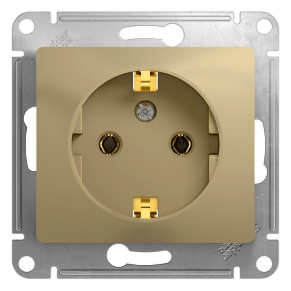 Розетка 2К+З Systeme Electric Glossa 16A 250V титан GSL000443 Розетка 2К+З Systeme Electric Glossa 16A 250V титан GSL000443