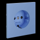 Накладка для розетки с заземлением и защитными шторками, S70 (деним) Voltum VLS000715