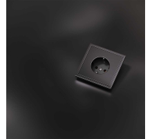 Накладка для розетки с заземлением, S70 Metal (антрацит) Voltum VLSM000612