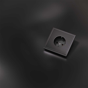 Накладка для розетки с заземлением, S70 Metal (антрацит) Voltum VLSM000612