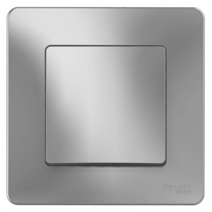 Переключатель одноклавишный проходной Systeme Electric Blanca 10A 250V алюминий BLNVS010603
