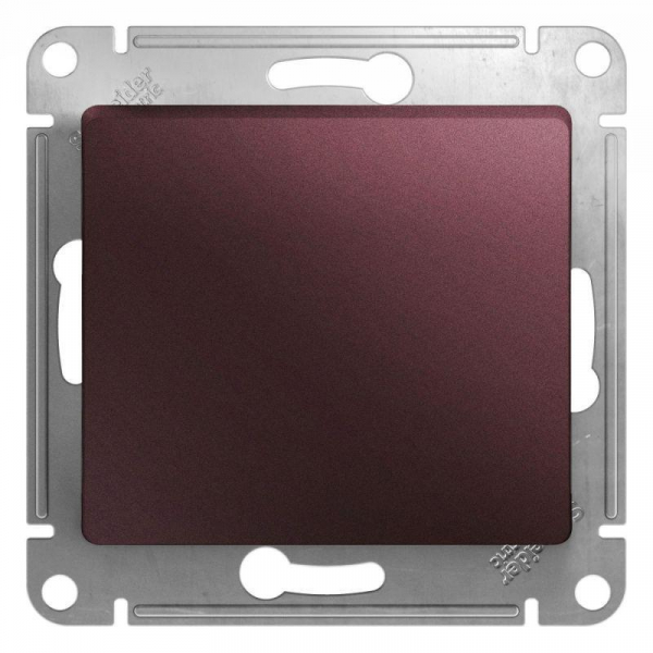 Переключатель одноклавишный проходной Systeme Electric Glossa 10A 250V баклажановый GSL001161