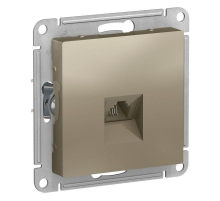 Розетка телефонная RJ11 Systeme Electric AtlasDesign шампань ATN000581
