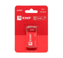Алкалиновая батарейка типа 9V(6LR61) блистер 1шт. EKF 9V-BL1