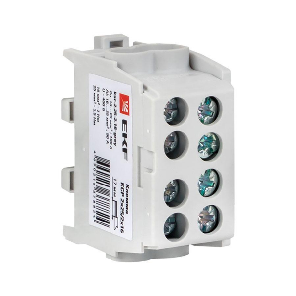 Клемма распределительная КСР с двойным винтом 2x25/2x16 серая EKF PROxima ksr-2.25-2.16-grey Клемма распределительная КСР с двойным винтом 2x25/2x16 серая EKF PROxima ksr-2.25-2.16-grey
