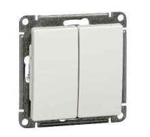 Выключатель двухклавишный Systeme Electric W59 10A 250V белый VS510-252-1-86