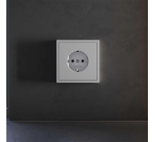 Накладка для розетки с заземлением, S70 (серый) Voltum VLS000616