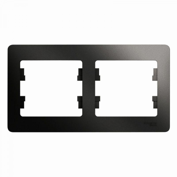 Рамка 2-постовая Systeme Electric Glossa антрацит GSL000702 Рамка 2-постовая Systeme Electric Glossa антрацит GSL000702