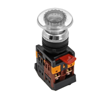 Кнопка AELA-22 белая с подсветкой NO+NC 24В EKF PROxima pbn-aela-1w-24