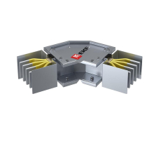 Угловая горизонтальная секция c нестандартным углом 1000 А IP55 AL 3L+N+PE(КОРПУС) HPA10EH45A