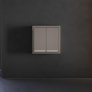 Клавиши для выключателя/переключателя двухклавишного с подсветкой, S70 (капучино) Voltum VLS000414