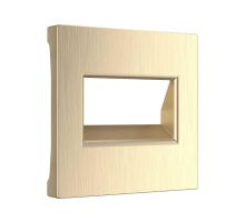 Лицевая панель для двойной розетки Еthernet RJ-45 Werkel шампань рифленый W1191110 4690389160660