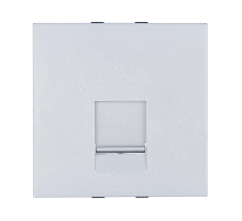 Накладка LK Studio для розетки телефонной, компьютерной RJ,45х45мм (серебристый металлик) LK45 853203-1