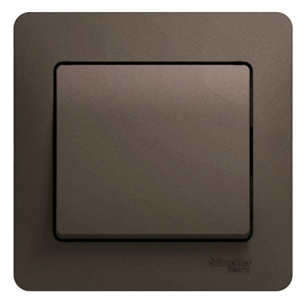 Выключатель одноклавишный Systeme Electric Glossa 10A 250V шоколад GSL000812 Выключатель одноклавишный Systeme Electric Glossa 10A 250V шоколад GSL000812