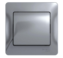 Выключатель одноклавишный Systeme Electric Glossa 10A 250V алюминий GSL000312 Выключатель одноклавишный Systeme Electric Glossa 10A 250V алюминий GSL000312