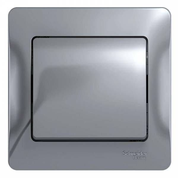 Выключатель одноклавишный Systeme Electric Glossa 10A 250V алюминий GSL000312 Выключатель одноклавишный Systeme Electric Glossa 10A 250V алюминий GSL000312