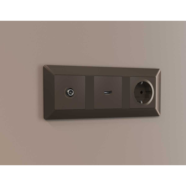 Лицевая панель розетки AMBRELLA VOLT AP6440