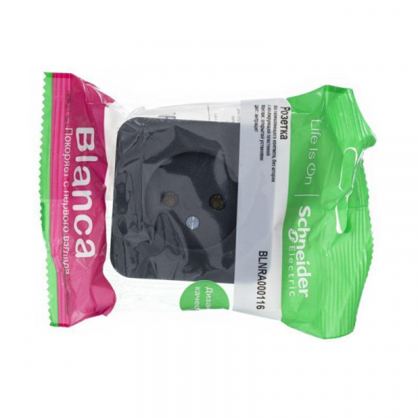 Розетка 2К Systeme Electric Blanca 16A 250V антрацит BLNRA000116 Розетка 2К Systeme Electric Blanca 16A 250V антрацит BLNRA000116