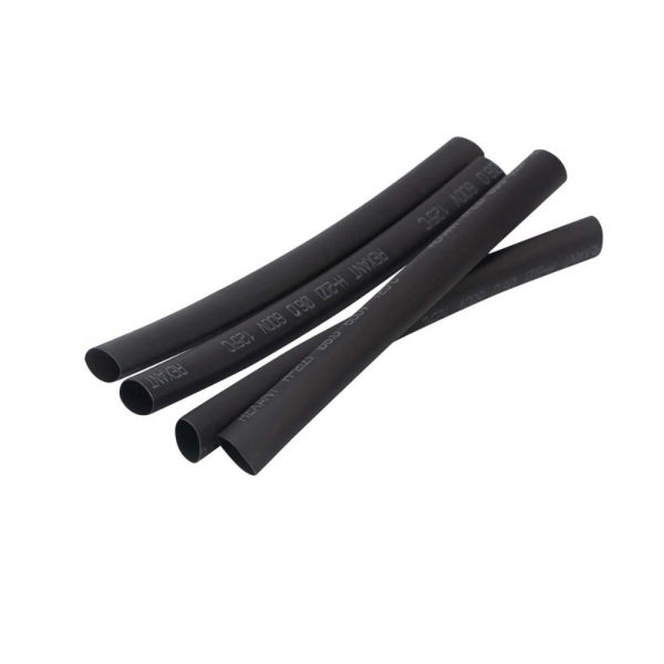 Набор №2 термоусаживаемых трубок ТУТ нг (2:1), черный, 260 шт., REXANT 29-0132