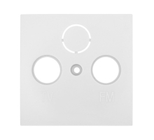 Накладка LK Studio розетки TV+FM+SAT, 2(3) отверстия (белый) LK60 865204-1