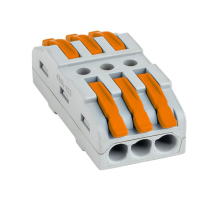 Строительно-монтажная клемма СМК 222-423 проходная 3 полюса 0,08-4мм2 (25шт.) EKF PROxima plc-smk-423