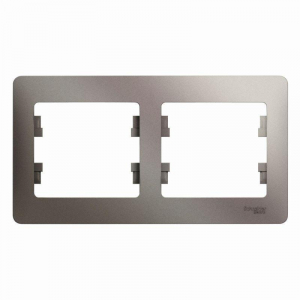 Рамка 2-постовая Systeme Electric Glossa платина GSL001202