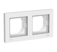 Рамка 2-постовая Systeme Electric AtlasDesign Aqua белая ATN440102